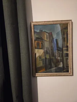 a picture of a painting on a wall at The Amber Lounge, 1040 Brussels in Brussels