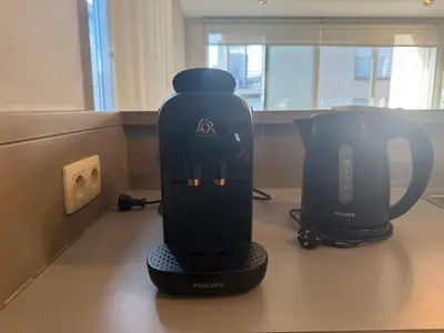 a coffee maker and a blender on a counter at Apartment with 2 Bedrooms - Sleeps 6 in Brussels