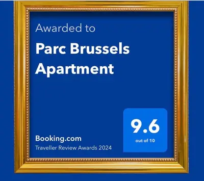 a framed sign for a pararc businesses appointment at Parc Brussels Apartment in Brussels