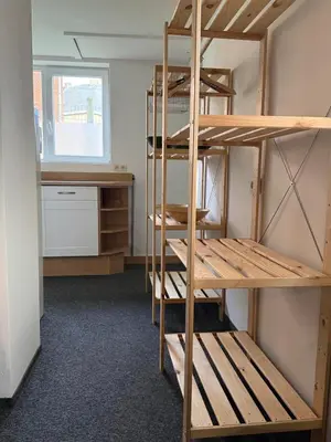 a room with wooden bunk beds in a room at Cozy home in Zottegem in Zottegem