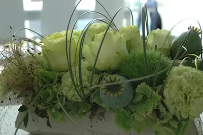 a bouquet of green vegetables on a table at Lavan in Leuven