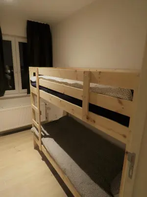 a bedroom with two bunk beds in a room at Villa Einstein Apartments in Antwerp