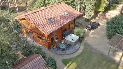 an aerial view of a tiny house with a sink at Casa Delux in Lille