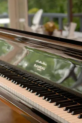 a close up of a piano keyboard at Martin's Manoir in Genval