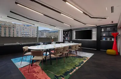 a conference room with a long table and chairs at Cardo Brussels, Autograph Collection in Brussels