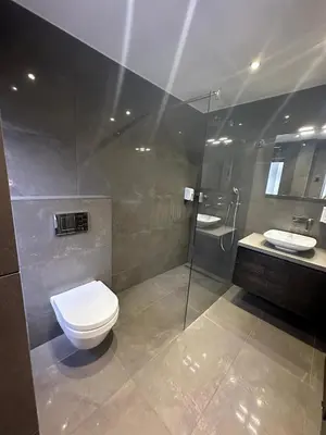 a bathroom with a toilet and a shower and a sink at Hotel Agenda Louise in Brussels