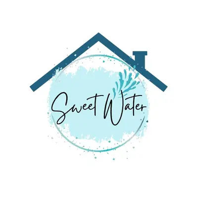 a label for sweet water with a house and a lettering sweet water at Sweetwater Privé Wellness in Oud-Heverlee
