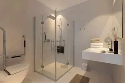 a bathroom with a shower and a toilet and a sink at De Koolputten in Waasmunster