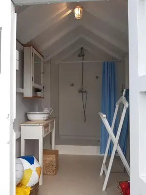 a bathroom with a shower and a sink at Casa-Cosi, tourist & business suites & flats with reserved parking included, private sauna in Lokeren