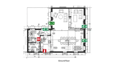 a floor plan of a house at Constantinus in Herzele
