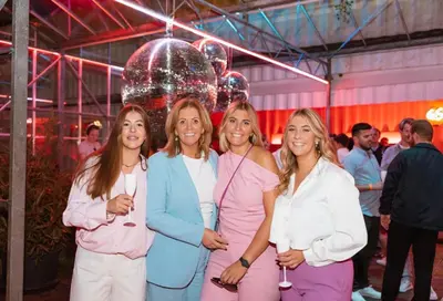 a group of women posing for a picture at a party at The Loft in Melsele