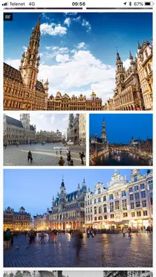 a collage of pictures of a city with buildings at FANTASIA a spacious beautiful apartment & affordable in Nossegem