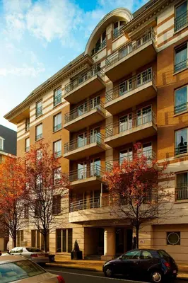 a large building with balconies on the side of it at Marriott Executive Apartments Brussels in Brussels