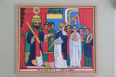 a picture of a painting of a group of people at t Sutterhuisje, zalig slapen aan het Donkmeer in Donk