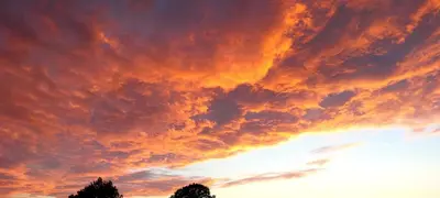 a view of a cloudy sky at sunset at The Suite Escape Suite Wood in Sint-Lievens-Houtem
