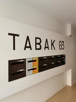 a wall with a tasha sign on it at Theaterstudio 2 Antwerp in Antwerp