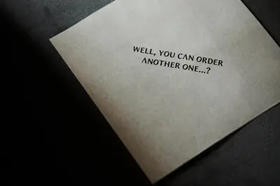 a piece of paper with the words well you can order another one at Nonam Boutique Hotel Gent in Ghent