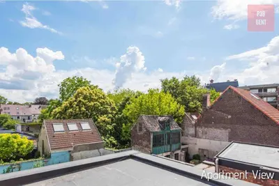 an apartment view from the roof of a building at Lovely & Stylish accommodations at P36 Gent, near the Center in Ghent