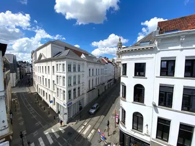 an overhead view of a city street with buildings at BONJOUR Apartments Сentre 3 in Antwerp