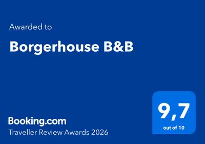 a blue sign with the words berg chiropractor bbb at Borgerhouse B&B in Antwerp