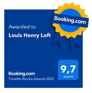 a blue and yellow sign that readsouched to louis henry lot at Heritage Loft in Londerzeel