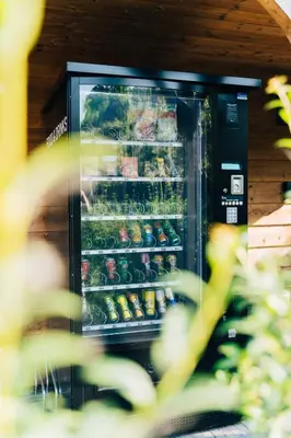 a vending machine filled with food and drinks at Factory Hotel in Beveren