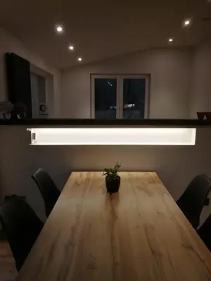 a dining room table with a potted plant on top of it at Hogenberg Heiken Lichtaart Kasterlee met eigen laadpaal in Lichtaart