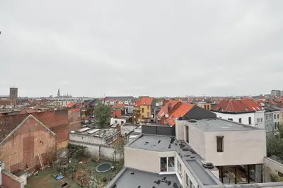 an aerial view of a city with buildings at BoLofts in Antwerp