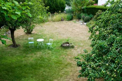 two chairs and a table in a garden at Wellintown Guest House in Waterloo