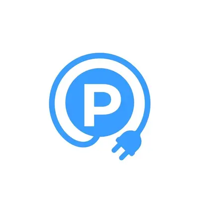 a blue speech bubble with the letter p at Vakantiehuis sINNE in Oostmalle