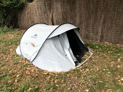 a tent sitting on the ground in the grass at Tents @ Tomorrowland in Rumst