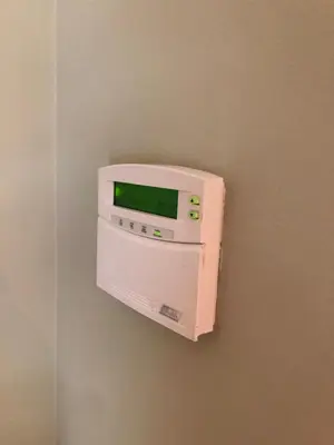 a fax machine is hanging on a wall at Belair Studio in Tervuren