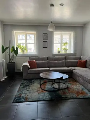 a living room with a couch and a coffee table at Apartment 202 in Ghent