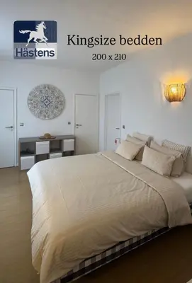 a bedroom with a large bed in a room at B&B Art and Sleep in Antwerp
