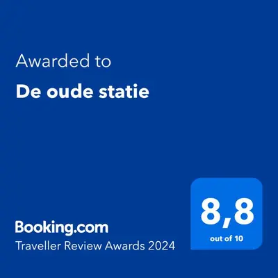 a screenshot of a phone with the text awarded to be cube state at De oude statie in Tessenderlo